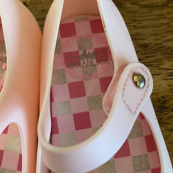 Whim & Wander pink bow peep toe maryjanes 6 - Picture 2 of 4